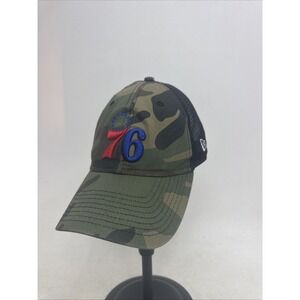 Philadelphia 76'ers New Era 9twenty Black Mesh SnapBack Hat